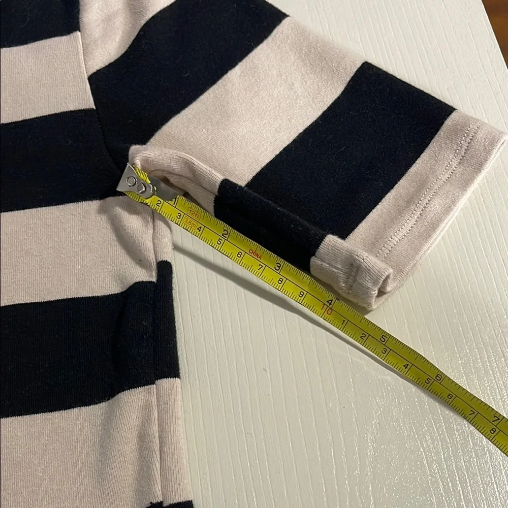 Workshop Striped Black & Beige Top- Size Small - Picture 4 of 9